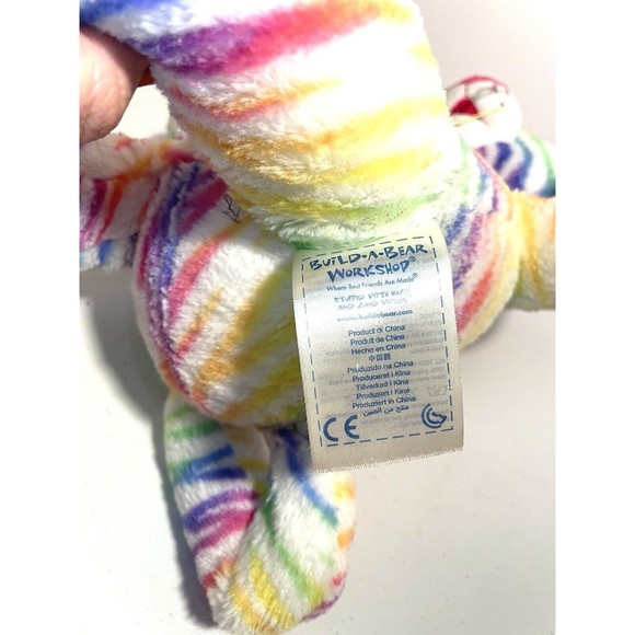 Build A Bear Rainbow Striped KITTY CAT  Plush 17” Stuffed Animal BABW - Picture 2 of 3